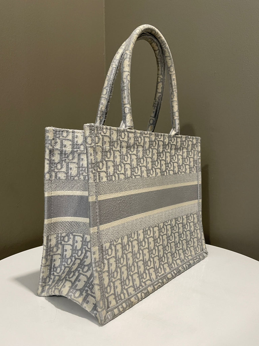 Dior Book Tote Grey Oblique Embroidery - Main Image