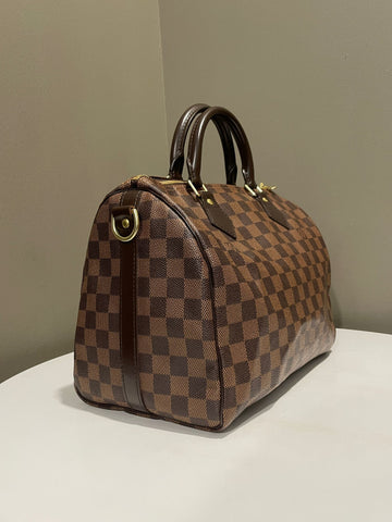 Open image in slideshow, Louis Vuitton Speedy Bandoulière 30 Damier Ebene