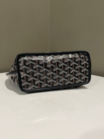 Open image in slideshow, Goyard Mini Anjou Tote Bag Black Goyardine Canvas / Leather