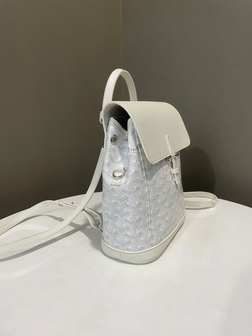 Open image in slideshow, Goyard Mini Alpin Backpack White Canvas