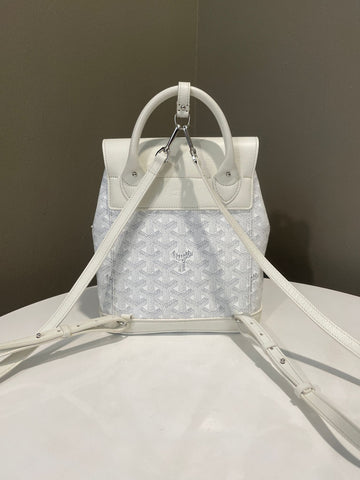 Open image in slideshow, Goyard Mini Alpin Backpack White Canvas