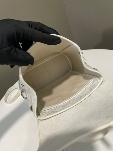 Open image in slideshow, Goyard Mini Alpin Backpack White Canvas