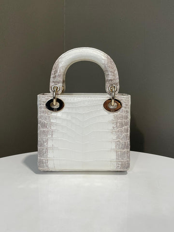 Open image in slideshow, Dior Lady Dior Mini Himalaya Crocodile Niloticus