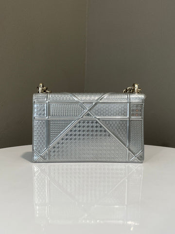 Open image in slideshow, Dior Diorama Bag Metallic Silver