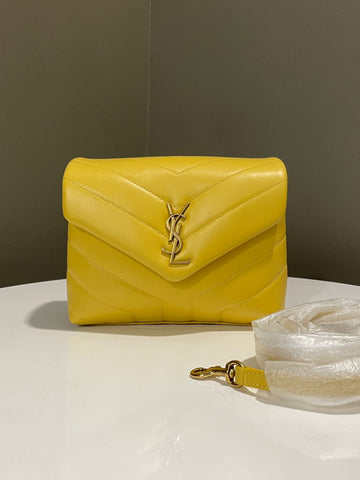 Open image in slideshow, Saint Laurent Loulou Toy Jaune