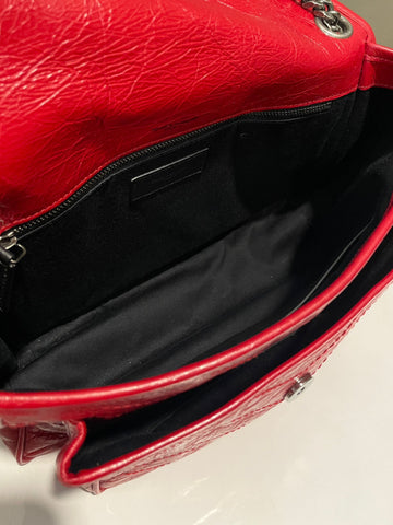 Open image in slideshow, Saint Laurent Nikki Bag Lipstick Red Aged Calfskin