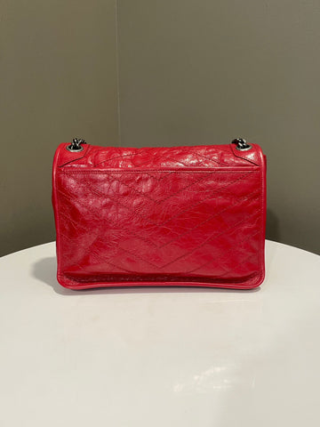 Open image in slideshow, Saint Laurent Nikki Bag Lipstick Red Aged Calfskin