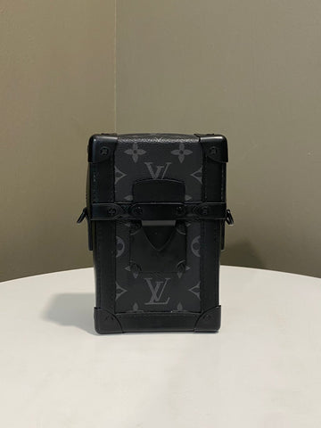 Open image in slideshow, Louis Vuitton Vertical Wearable Trunk Wallet Monogram Eclipse