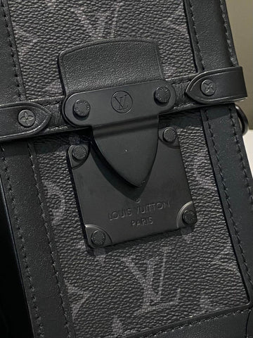 Open image in slideshow, Louis Vuitton Vertical Wearable Trunk Wallet Monogram Eclipse
