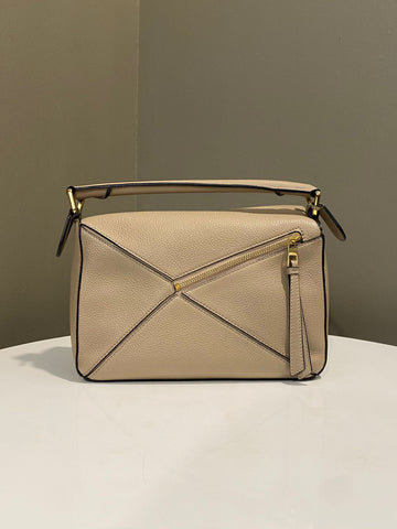 Open image in slideshow, Loewe Small Puzzle Bag Taupe Grained Calfskin