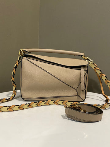 Open image in slideshow, Loewe Small Puzzle Bag Taupe Grained Calfskin