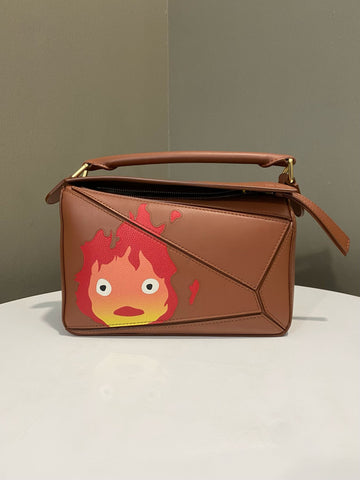 Open image in slideshow, Loewe Howl’s Moving Castle Puzzle Bag Tan Calfskin