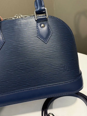 Open image in slideshow, Louis Vuitton Alma BB Navy Epi