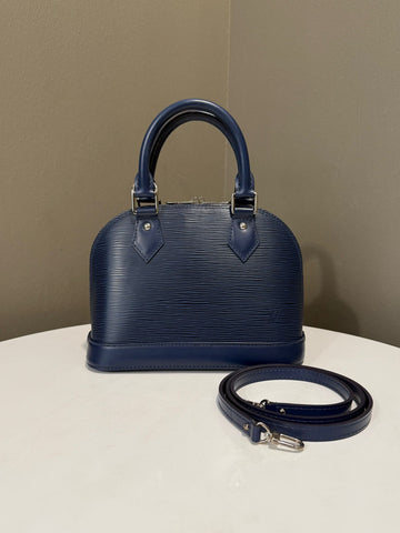 Open image in slideshow, Louis Vuitton Alma BB Navy Epi