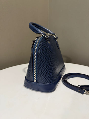 Open image in slideshow, Louis Vuitton Alma BB Navy Epi