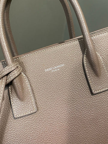 Open image in slideshow, Saint Laurent Sac De Jour Etoupe Grainy Leather