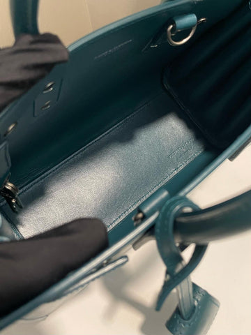 Open image in slideshow, Saint Laurent Nano Sac De Jour Tote Bag Forest Green