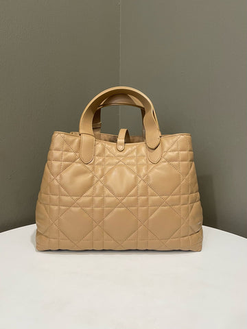 Open image in slideshow, Dior Toujours Bag Tan Beige Macrocannage