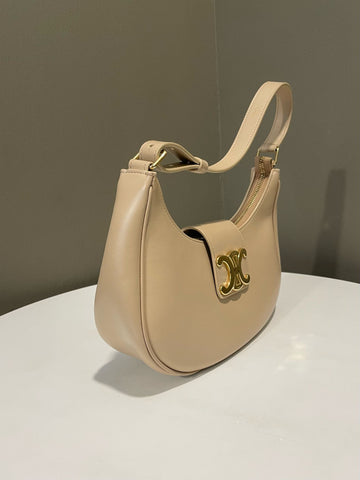 Open image in slideshow, Celine Ava Triomphe Bag Nude Beige Calfskin