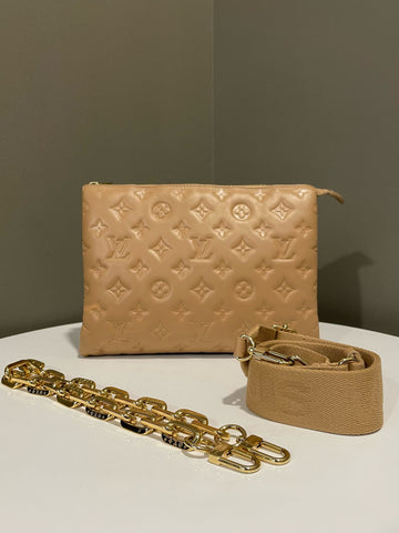 Open image in slideshow, Louis Vuitton Coussin PM Camel Lambskin