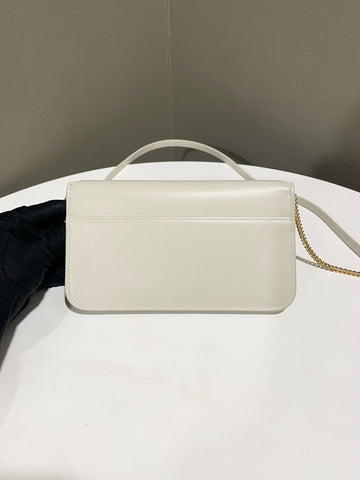 Open image in slideshow, Saint Laurent Phone Holder Chain Bag Ivory