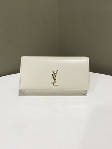 Open image in slideshow, Saint Laurent Phone Holder Chain Bag Ivory