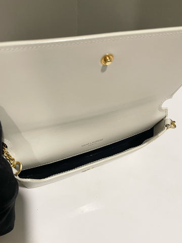 Open image in slideshow, Saint Laurent Phone Holder Chain Bag Ivory