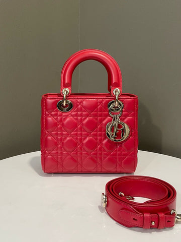 Open image in slideshow, Dior My Lady ABC Dior Red Lambskin