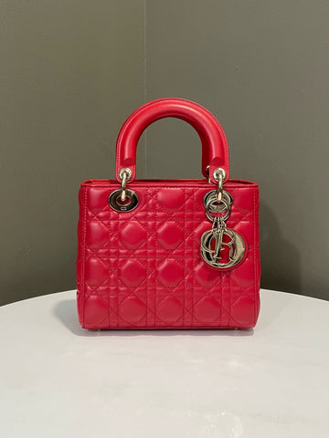Open image in slideshow, Dior My Lady ABC Dior Red Lambskin