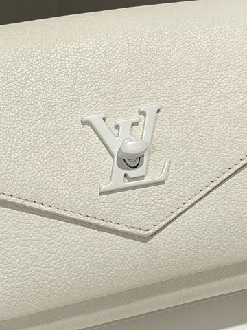 Open image in slideshow, Louis Vuitton Mylockme Chain Bag White Calfskin