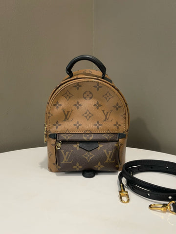 Open image in slideshow, Louis Vuitton Palm Spring Mini Backpack Monogram Reverse