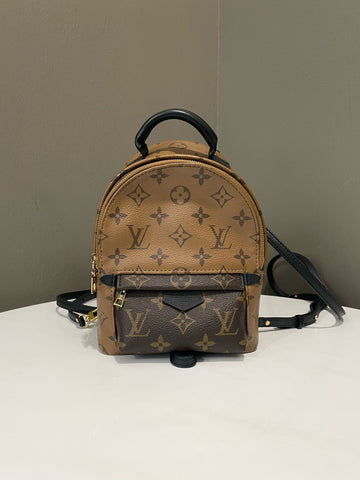Open image in slideshow, Louis Vuitton Palm Spring Mini Backpack Monogram Reverse