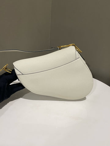 Open image in slideshow, Dior Saddle Bag with Strap Latte Grained Calfskin