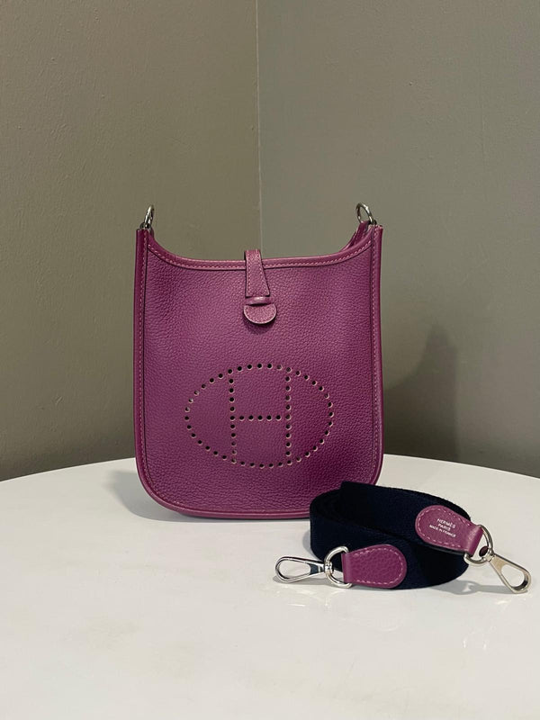 Hermes Mini Evelyn Anemone Bleu Marine