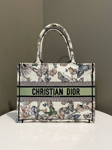 Open image in slideshow, Dior Book Tote Multicolor Butterfly Embroidered