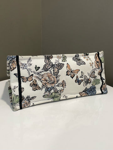Open image in slideshow, Dior Book Tote Multicolor Butterfly Embroidered