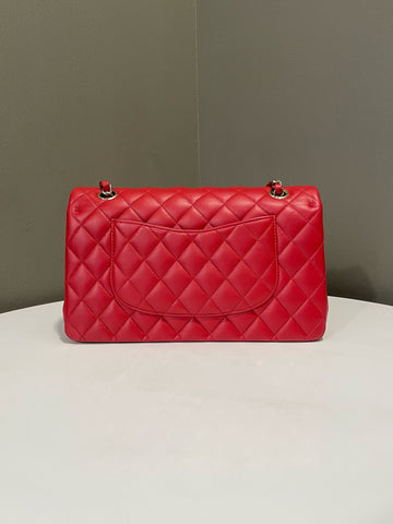 Open image in slideshow, Chanel Classic Quilted Medium Double Flap Red Lambskin
