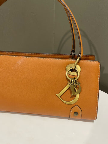 Open image in slideshow, Dior Vintage East West Tote Camel Tan Calfskin