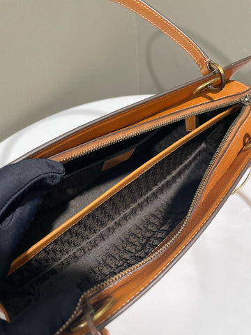 Open image in slideshow, Dior Vintage East West Tote Camel Tan Calfskin