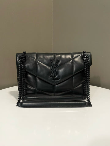 Open image in slideshow, Saint Laurent Puffer Shoulder bag Black