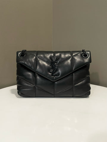 Open image in slideshow, Saint Laurent Puffer Shoulder bag Black