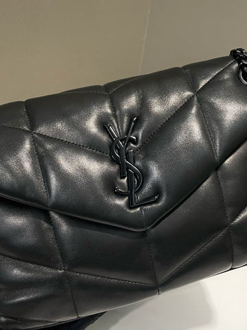 Open image in slideshow, Saint Laurent Puffer Shoulder bag Black