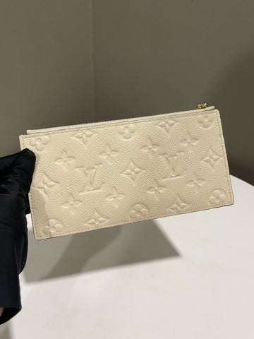 Open image in slideshow, Louis Vuitton Felicie Pochette Creme Monogram Empreinte Leather