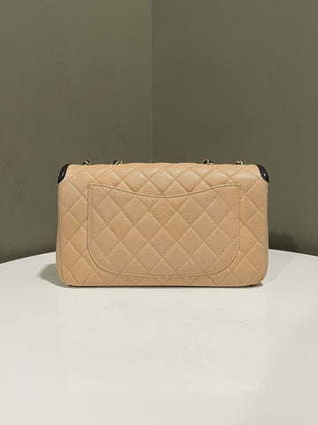 Open image in slideshow, Chanel Filigree Flap Bag Beige/ Black Caviar