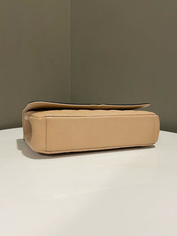 Open image in slideshow, Chanel Filigree Flap Bag Beige/ Black Caviar