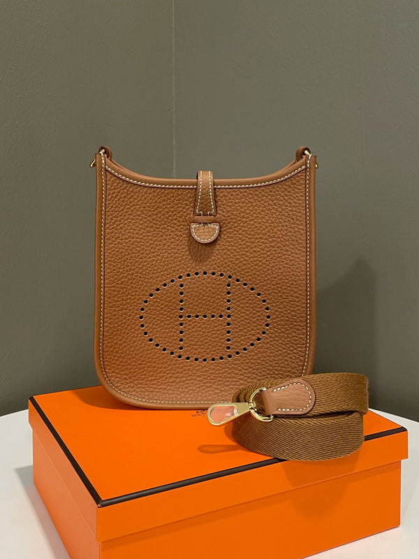 Hermes Mini Evelyn Gold Clemence