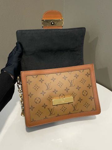 Open image in slideshow, Louis Vuitton Dauphine Bag Brown Reverse Monogram