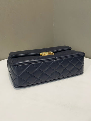 Open image in slideshow, Chanel Quilted Scallop Flap Bag Midnight Lambskin