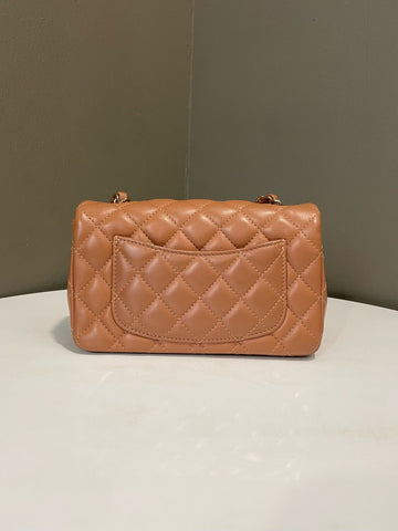 Open image in slideshow, Chanel Quilted Classic Rectangular Caramel Lambskin
