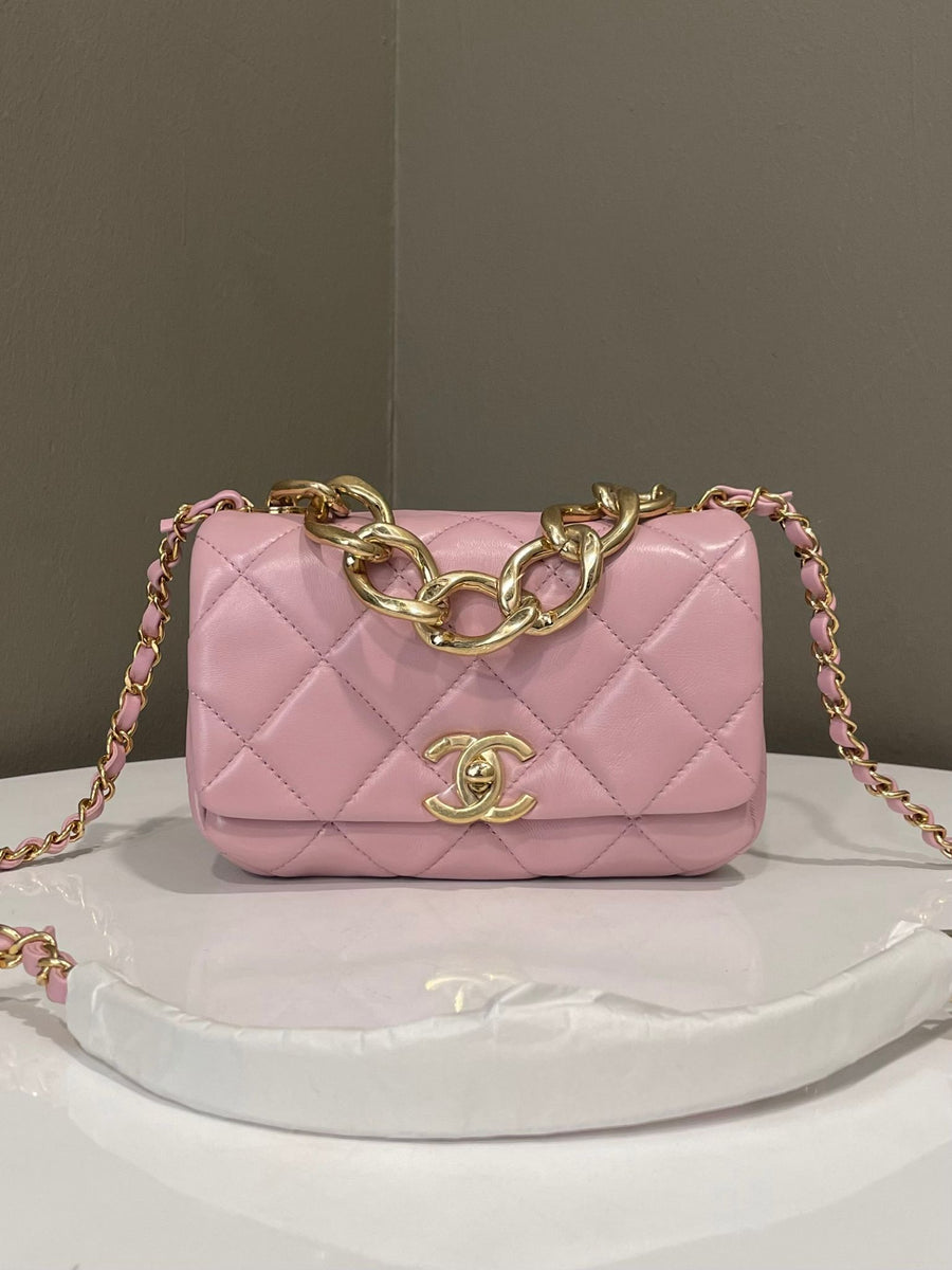 Chanel 22A Chain Mini Flap Sakura Pink – LOVELOTSLUXURY